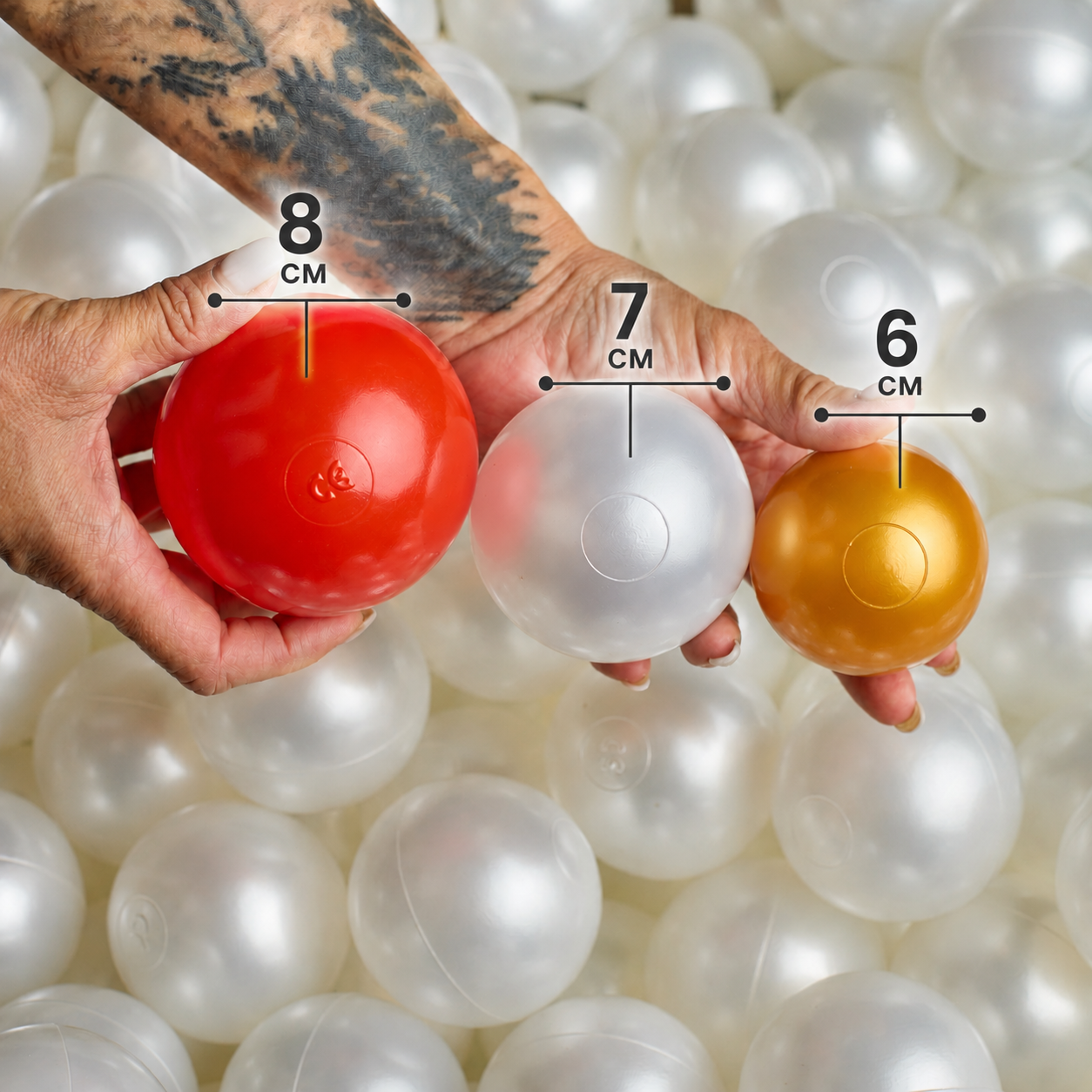 size Ball Pit Balls