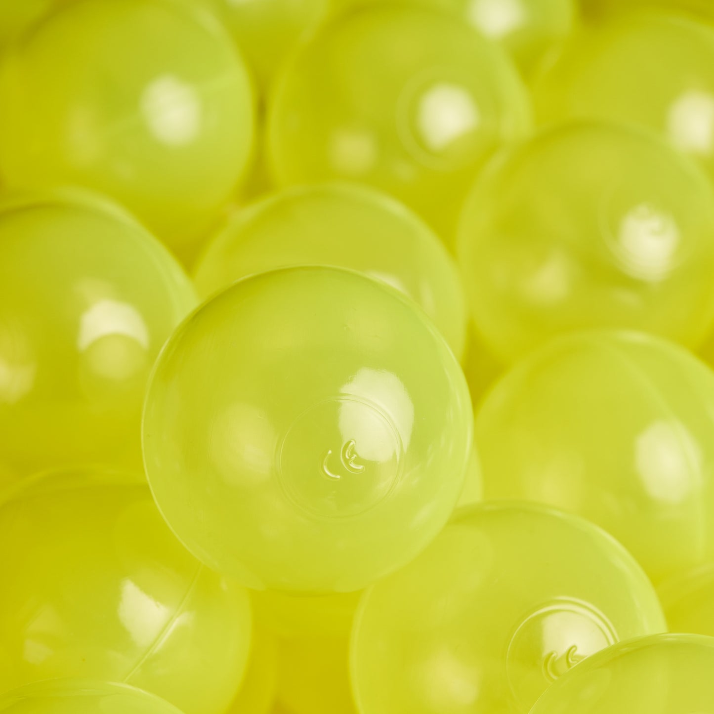 Transparent Yellow Ball Pit Balls