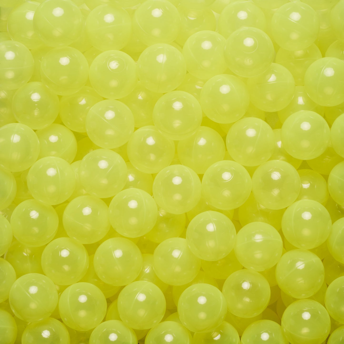 Transparent Yellow Ball Pit Balls